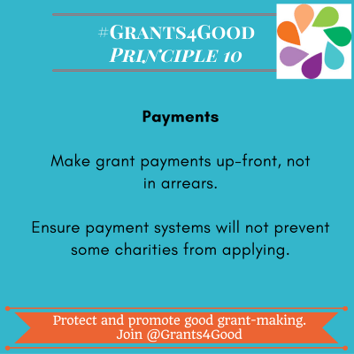 Principles of Good Grant Making - payments
