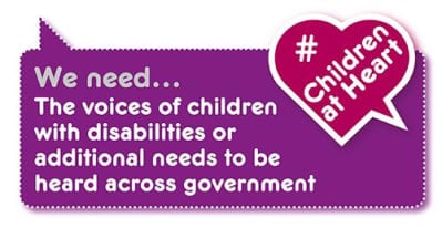Manifesto demand: hear the voices of children with disabilities or special educational needs