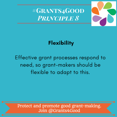 Principles of Good Grant Making - flexibility
