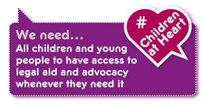 Manifesto demand: legal aid and advocacy for all children