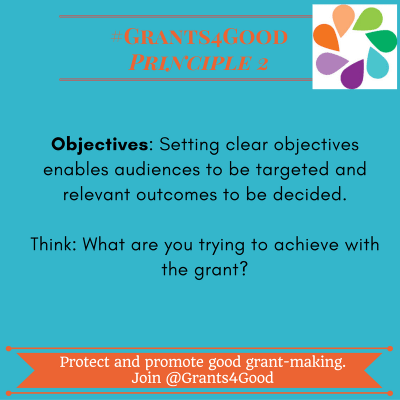 Principles of Good Grant Making - objectives