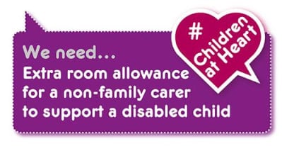 Manifesto demand: room for non-family carer for disabled child
